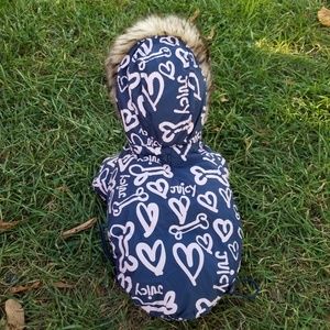 Juicy couture dog coat reversible 4 to 6 lbs